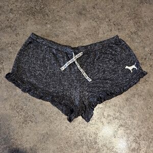 PINK Victoria's Secret Black/Gray Pajama Shorts, So Soft! Size Small